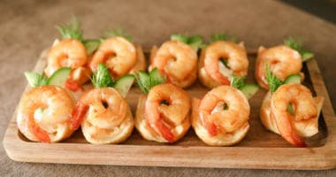 Тарт с креветкой - Фуршетное меню для детского праздника с доставкой в Находке